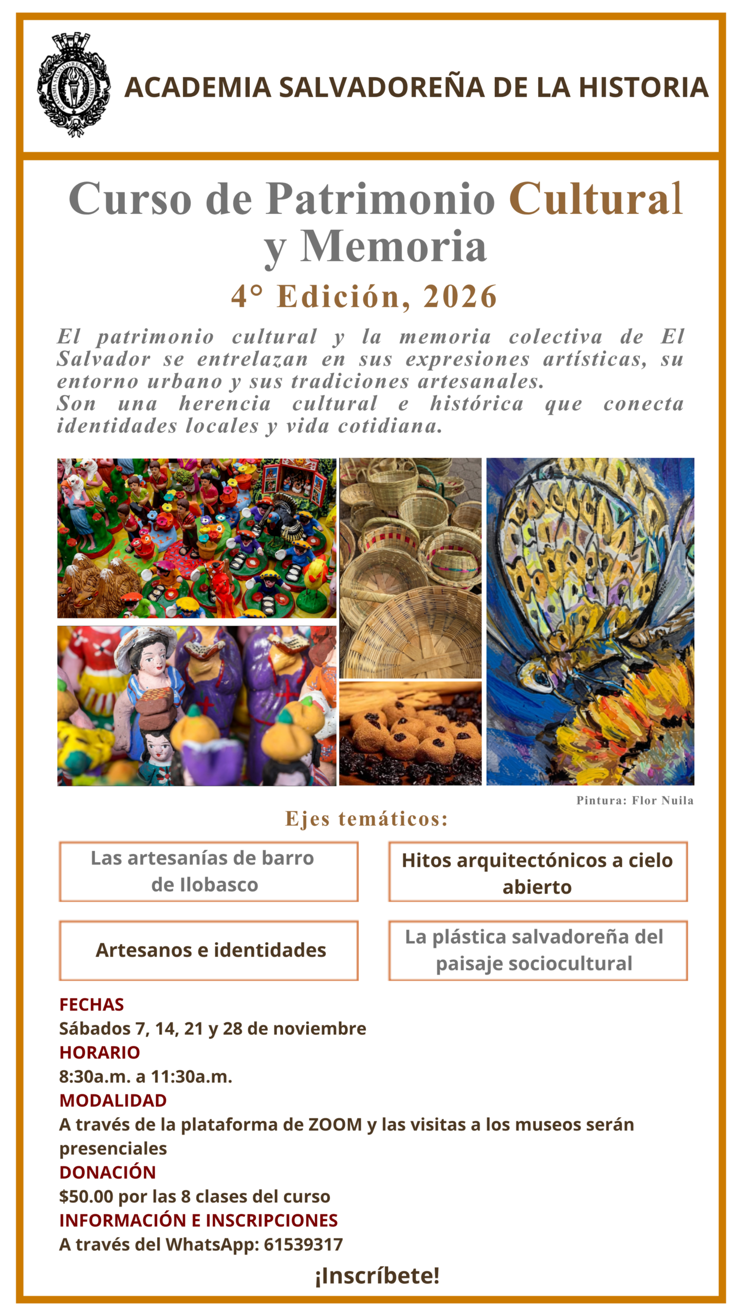 Curso de Patrimonio Cultural y Memoria, 4° Edición, 2026